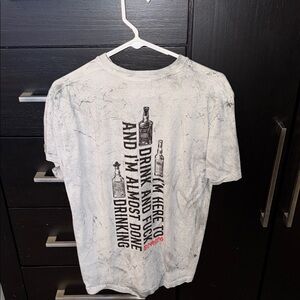 White Graphic Tee with Bold Print